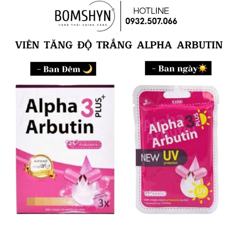 [Mã COSBAUXANH giảm 8% đơn 200K] Viên Kích trắng Alpha Arbutin dưỡng thể chính hãng thái lan