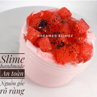 SLIME BASIC DƯA HẤU TẶNG KÈM SLIME TRONG SỐT DÂU - TỰ LÀM SLIME TẠI NHÀ
