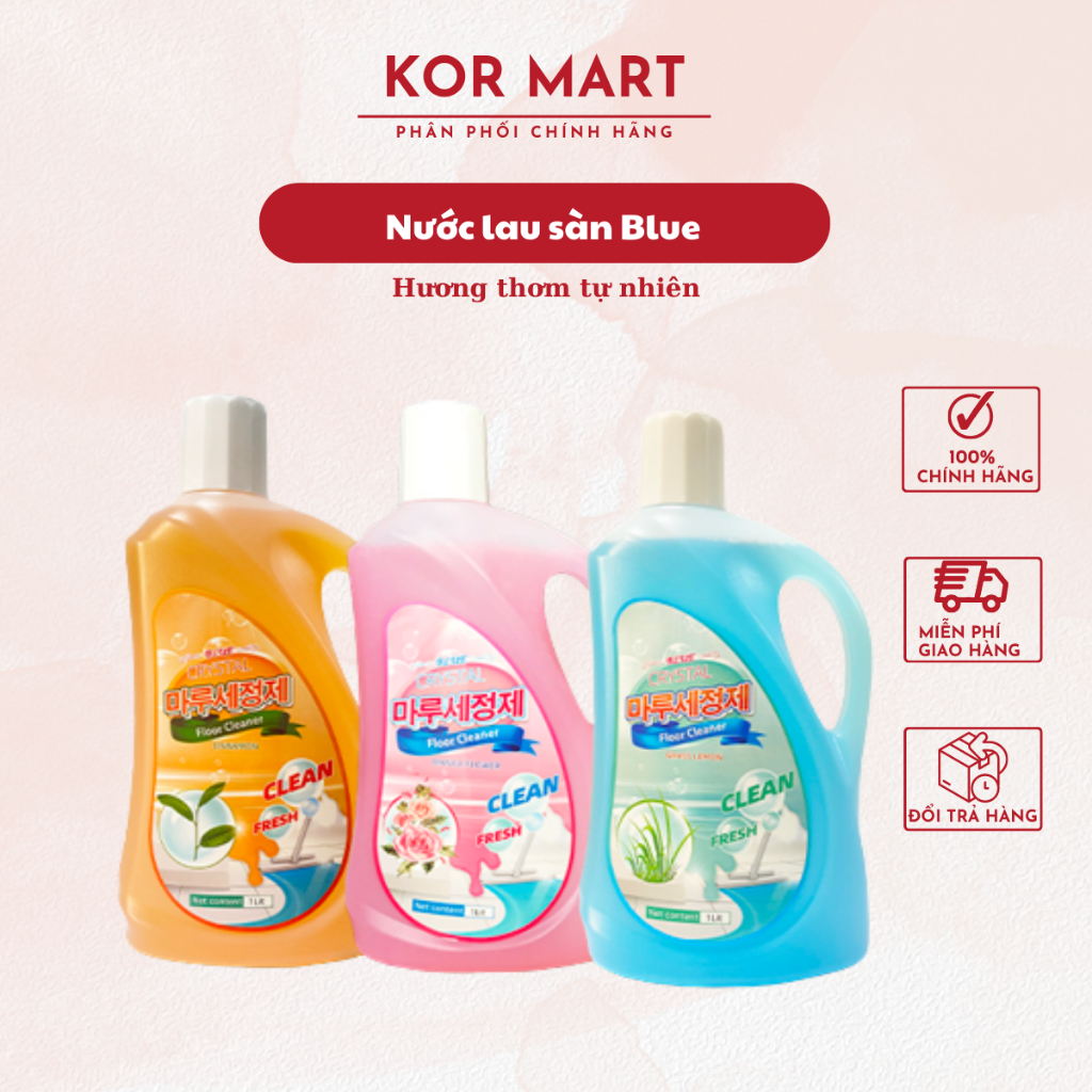 Nước thơm lau sàn nhà ♥️FREESHIP♥️ đuổi muỗi Blue  hương Sả chanh 1000 ml chuyên dùng cho khách sạn