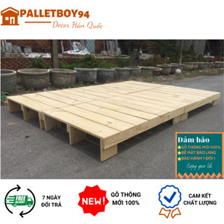 Giường Pallet Gỗ Thông Gấp Gọn Gỗ Mới 100% - PalletBoy94