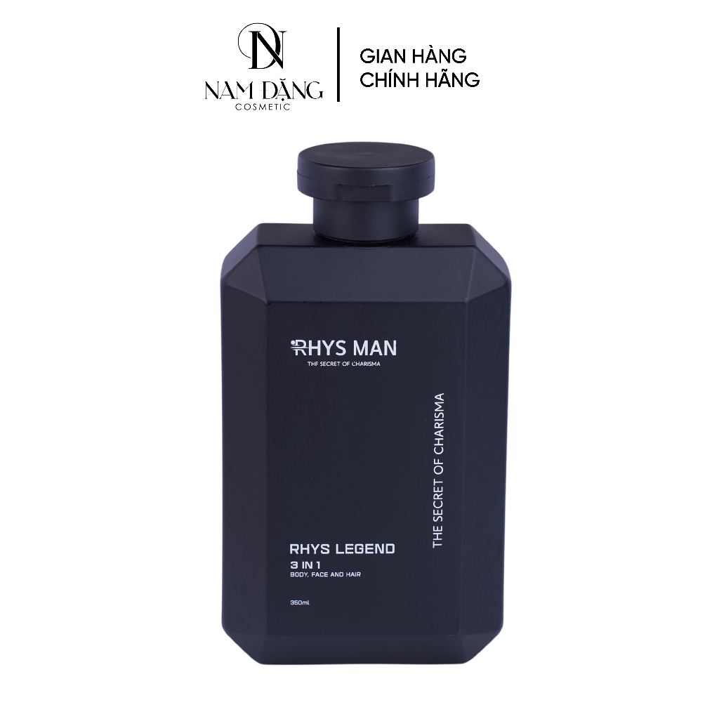 Sữa tắm gội nam RHYS MAN hương nước hoa 3 in 1 Rhys Legend 350ml - Hàng chính hãng