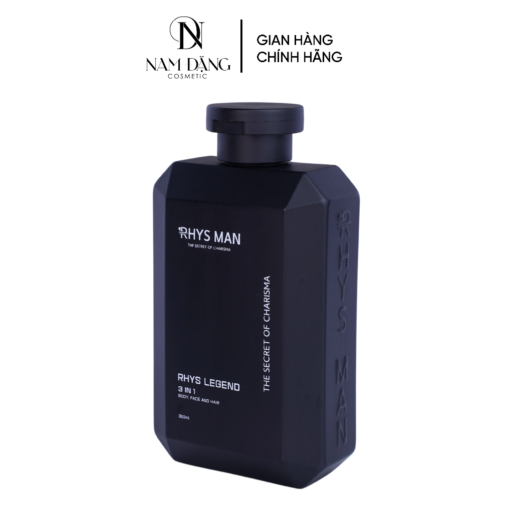 Sữa tắm gội nam RHYS MAN hương nước hoa 3 in 1 Rhys Legend 350ml - Hàng chính hãng