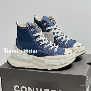 Giày Thể Thao Sneaker CVs Cao Cổ Run Star Legacy Chuck 70 AT-CX Denim Màu Xanh Jean Cao Cho Nam Nữ