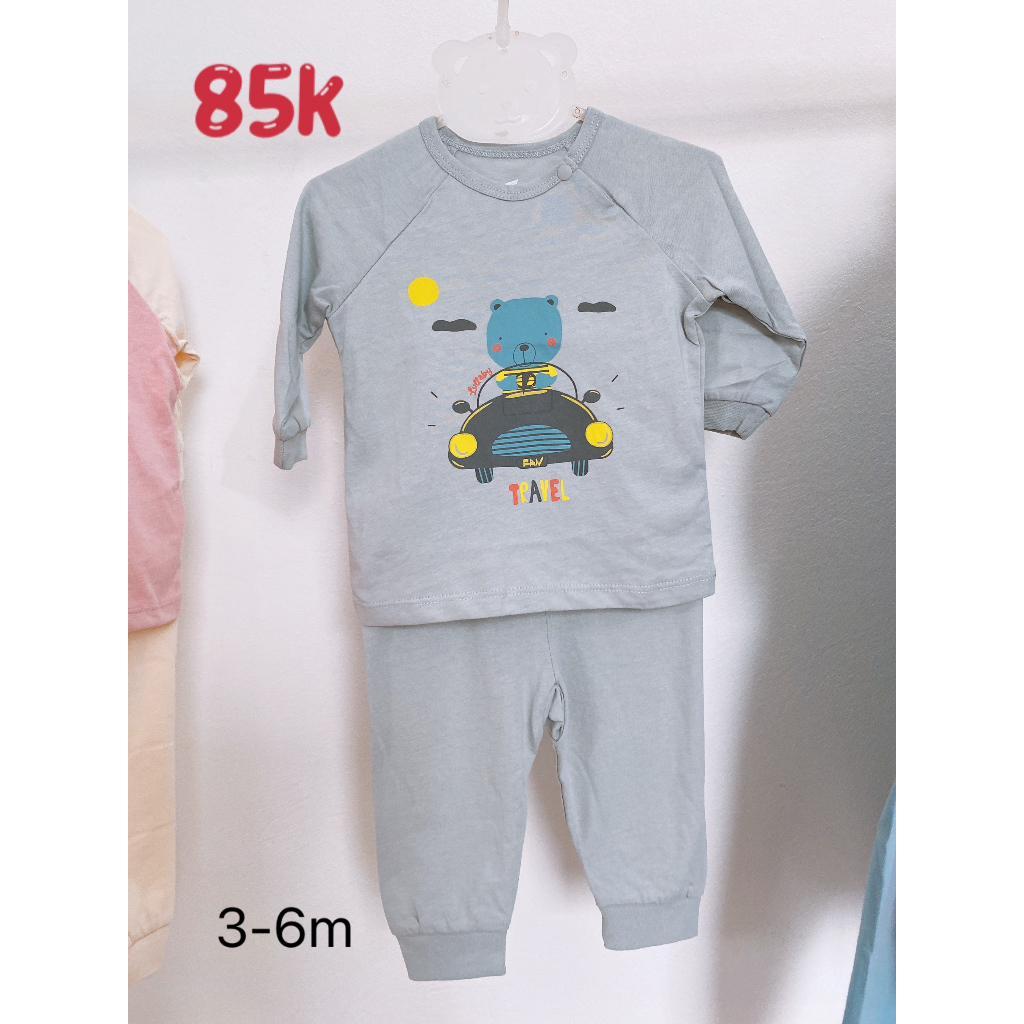 Sale bộ dài tay Raglan bé trai, bé gái chất cotton
