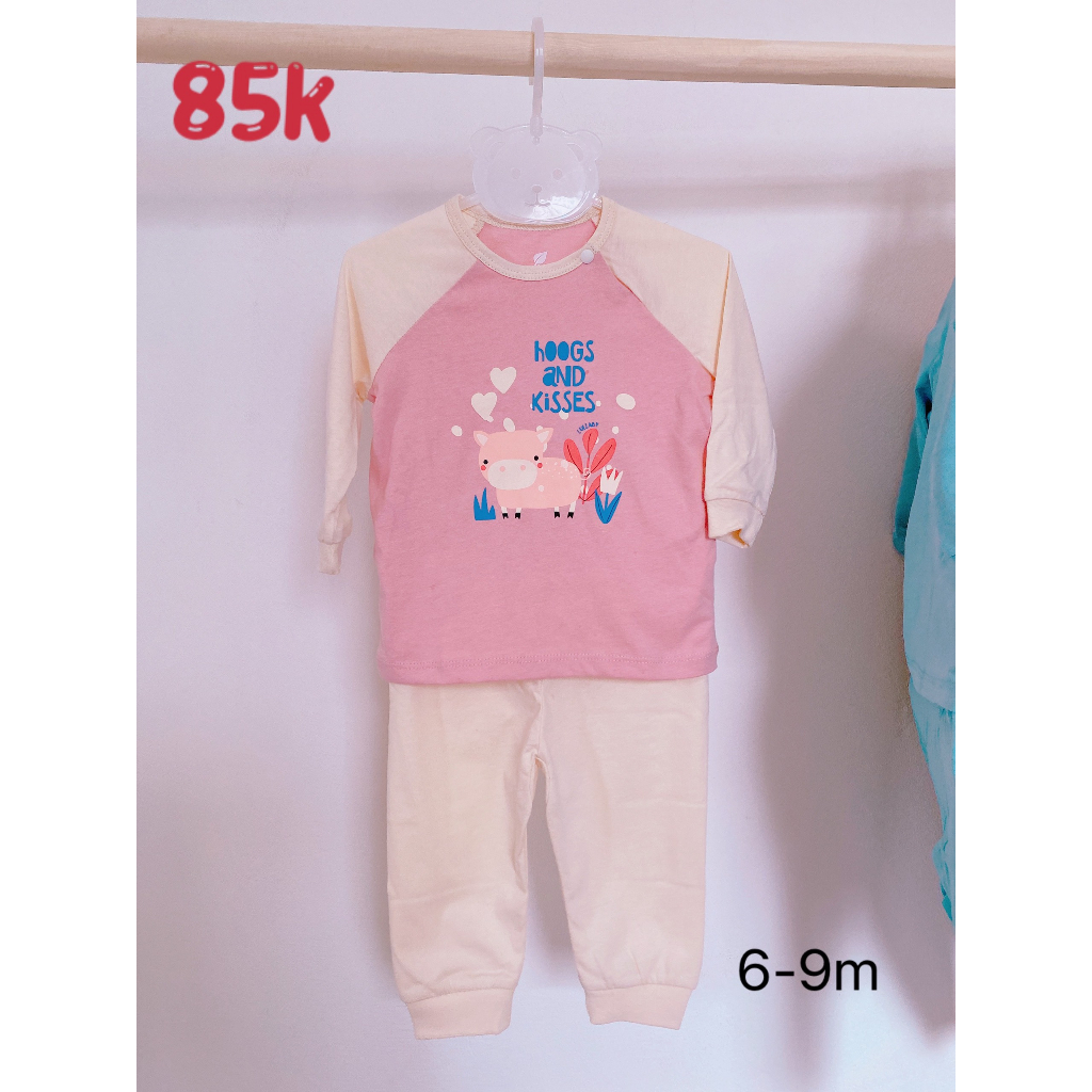 Sale bộ dài tay Raglan bé trai, bé gái chất cotton