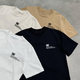 Áo thun nam nữ local brand form rộng 100% cotton 250gsm bo cổ dày dặn 98stu logo