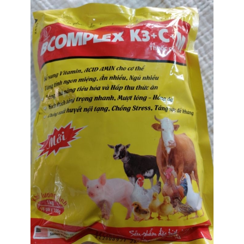 Bcomplex cốm siêu tan cho chó, lợn, gà, trâu bò