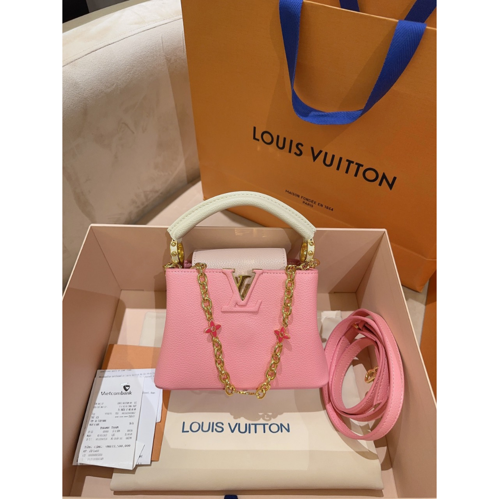 TÚI LV CAPU DA THẬT SZ21 BOX 2 LỚP