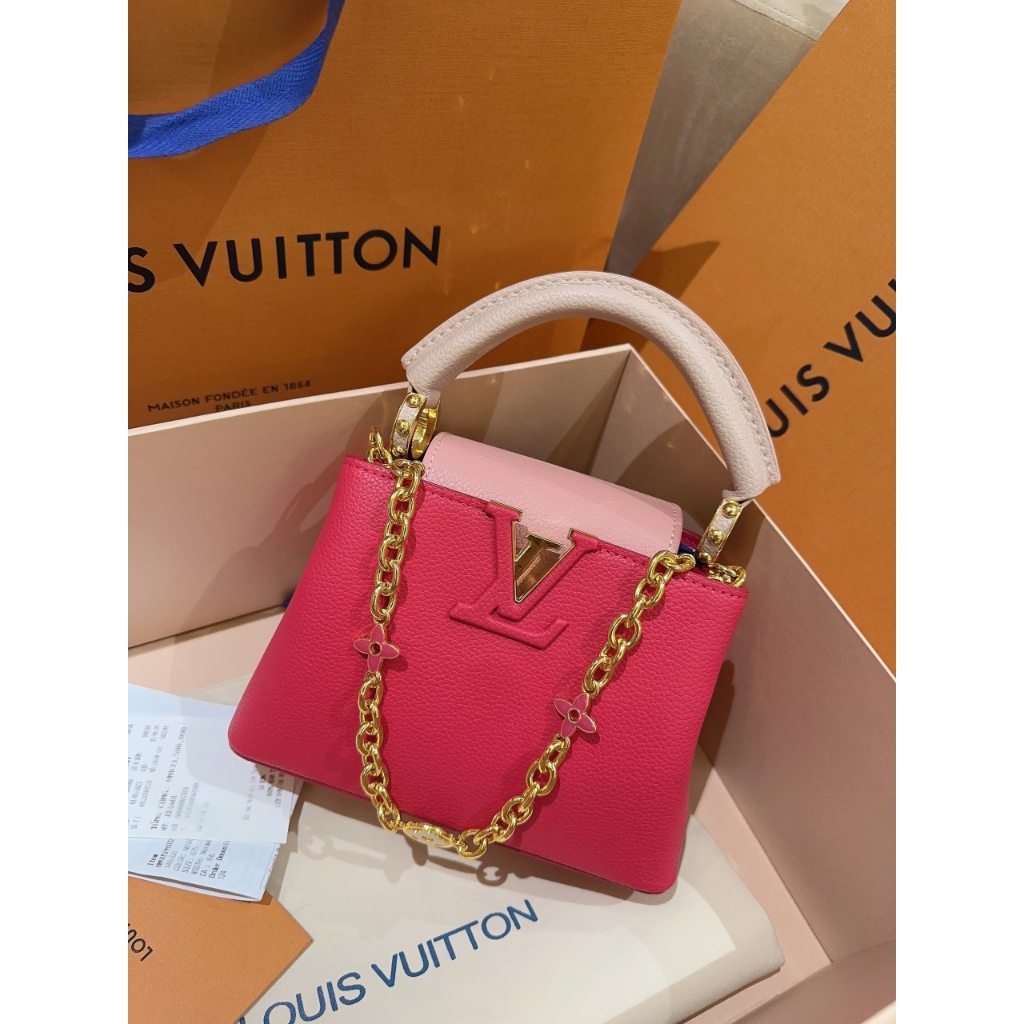 TÚI LV CAPU DA THẬT SZ21 BOX 2 LỚP