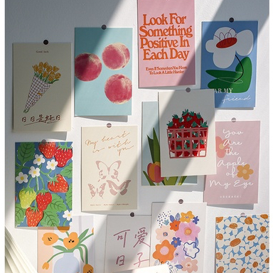 Hộp 30 Tấm Bưu Thiếp My Heart is with you dùng làm Bưu Thiếp Hoặc Decor Bàn Học/ Bàn Làm Việc