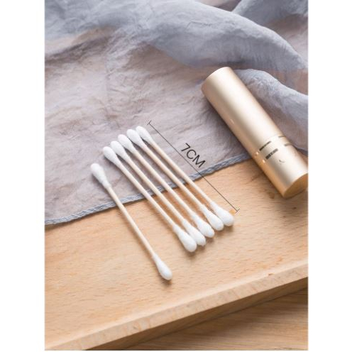 Gói 100 Que Tăm Bông Ngoáy Tai Thân Gỗ