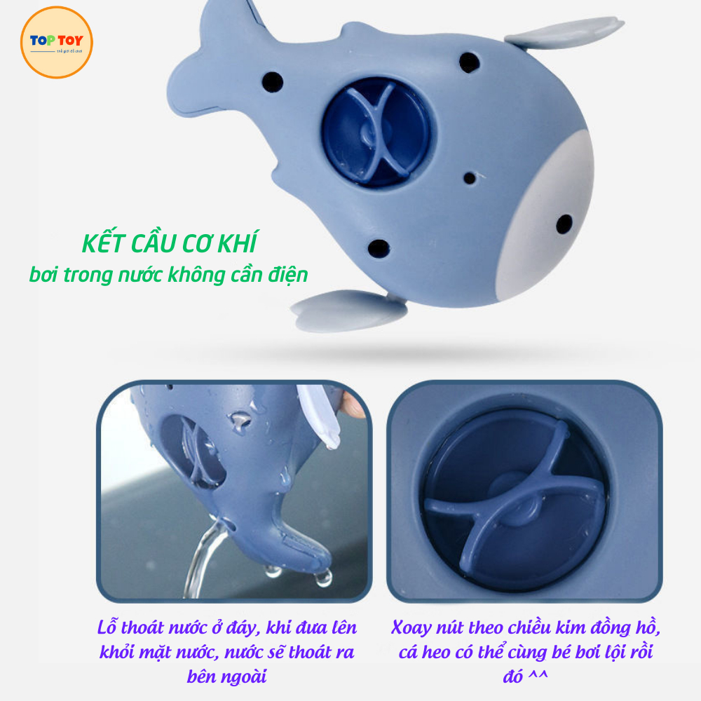 Đồ Chơi Tắm Cho Bé - Cá Heo Toptoy, Vịt, Rùa Con Bơi Lội Ngỗ Nghỉnh Dễ Thương Cho Trai Bé Gái