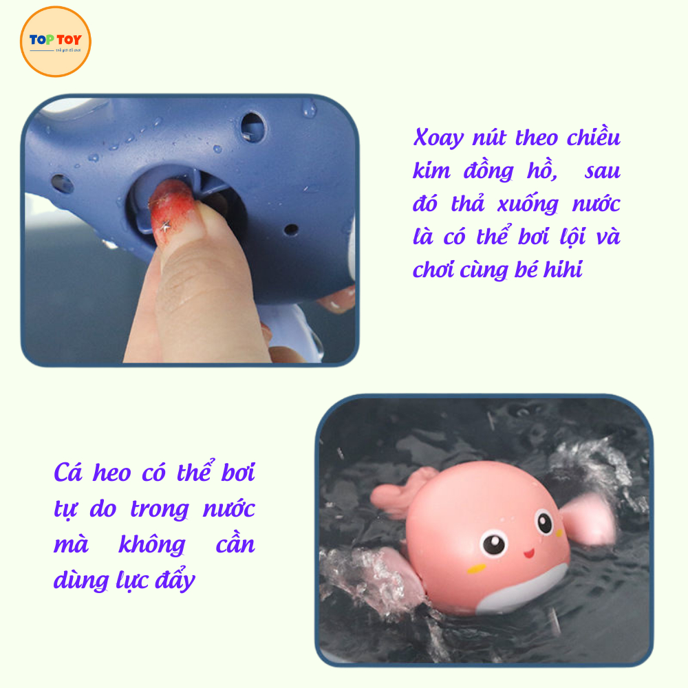 Đồ Chơi Tắm Cho Bé - Cá Heo Toptoy, Vịt, Rùa Con Bơi Lội Ngỗ Nghỉnh Dễ Thương Cho Trai Bé Gái