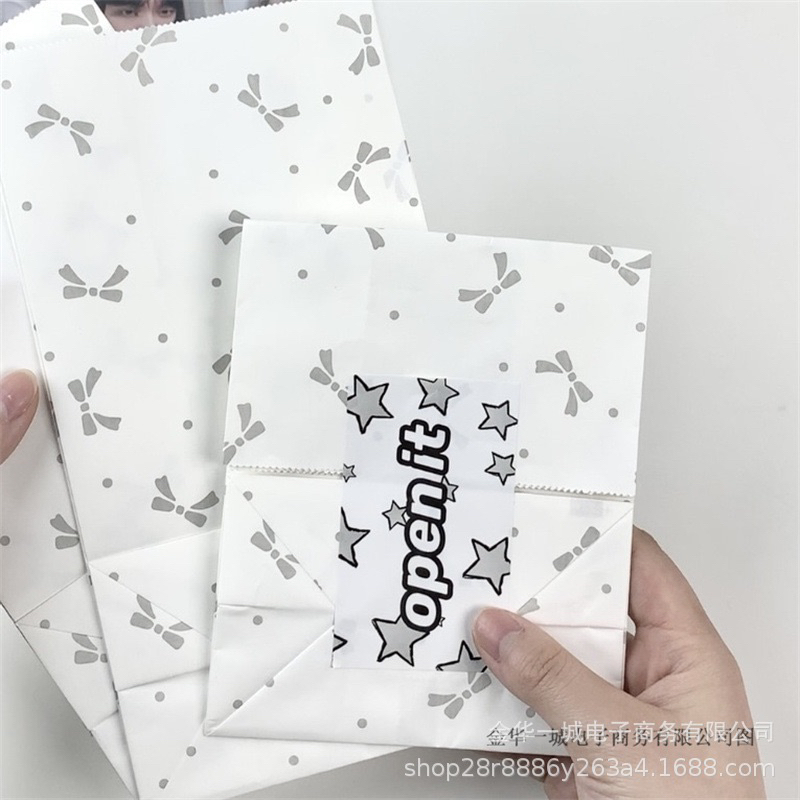 Set 5 túi giấy trắng gói hàng/quà tặng
