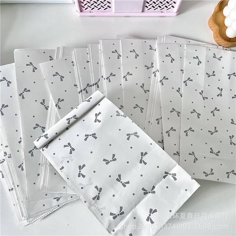 Set 5 túi giấy trắng gói hàng/quà tặng