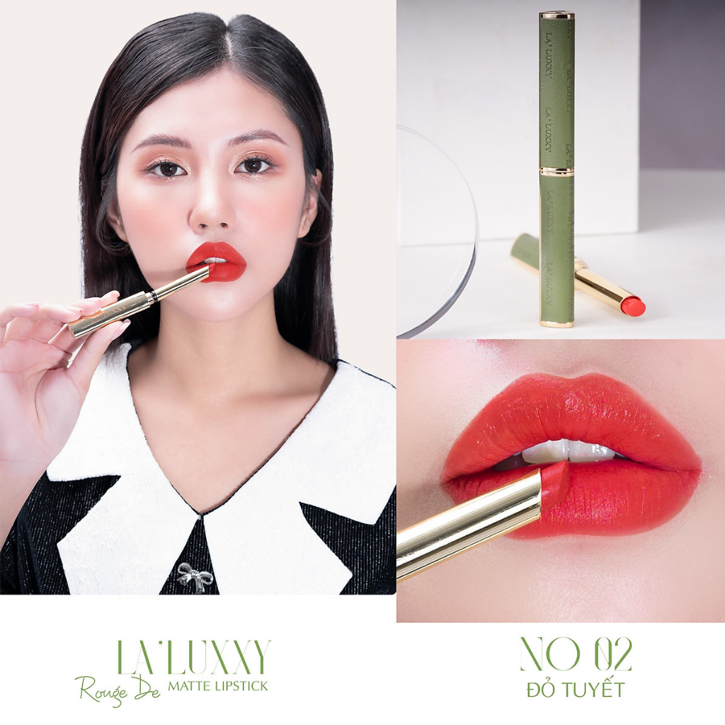 Son Dr.Lacirvn Son lạnh Rouge De La' Luxury Dr Lacir chính hãng siêu lì không trôi nhiều màu sắc