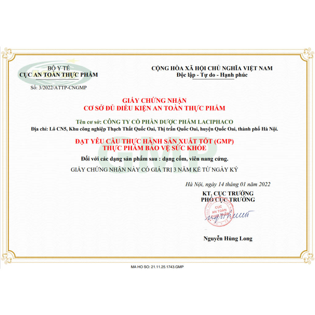 Viên uống Vitamin C Lacir Vital C Drlacir giúp hấp thu glutathione và collagen Hộp 60 viên - Hàng chính hãng