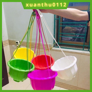[10 chậu] Chậu treo bí trồng hoa, cây cảnh kèm dây treo, cỡ To hàng loại 1 dày đẹp.
