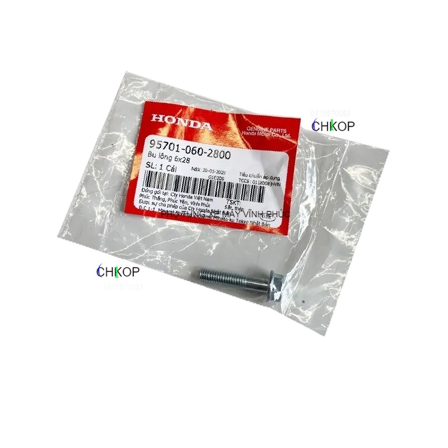 Bu lông nhiều dòng xe 6X28 (957010602800) - chính hãng