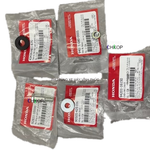 Combo 5 món ốc bát tam bua dưới xe số hàng chính hãng 928111000 90505425000 43434ME1670 94001080000S 9420116150