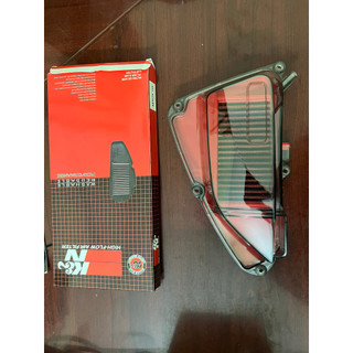 Combo ốp pô e + lọc gió kn đỏ vision các đời trong suốt&khói