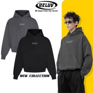  Áo hoodie boxy RELUV basic Local Brand unisex nỉ ngoại - Áo khoác nỉ trơn form crop boxy nam nữ basic- RELUV.STUDIO 