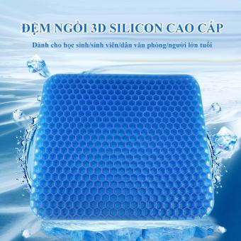 Đệm Ngồi 3D Silicon 2 Mặt Cao Cấp - Đệm Lót Mông, Thoáng Khí Chống Đau Mỏi, Cấu Trúc Tổ Ong