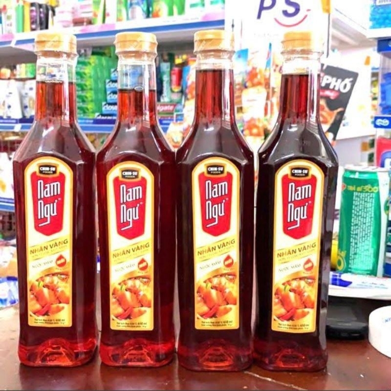 Nước mắm nam ngư nhãn nắp vàng chai nhựa 650ml, nước mắm chấm