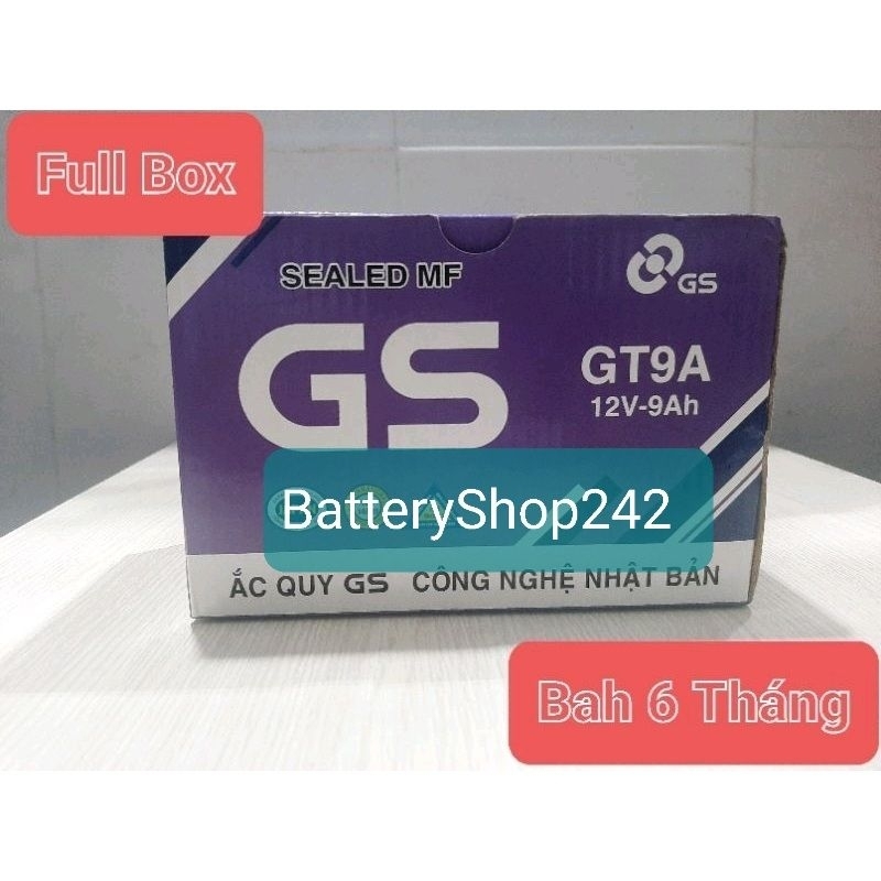 Ắc quy GS GT9A/WP9-BS 12V-9Ah dùng cho Attila, Vespa...