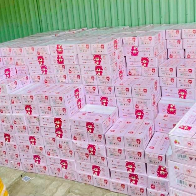 Sỉ 1 Thùng 10 Gói /800 Khăn Giấy Ướt Gấu Dâu Tây