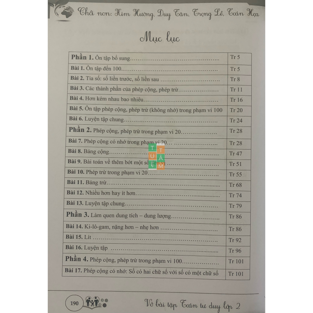 Sách - Vở bài tập Toán tư duy lớp 2