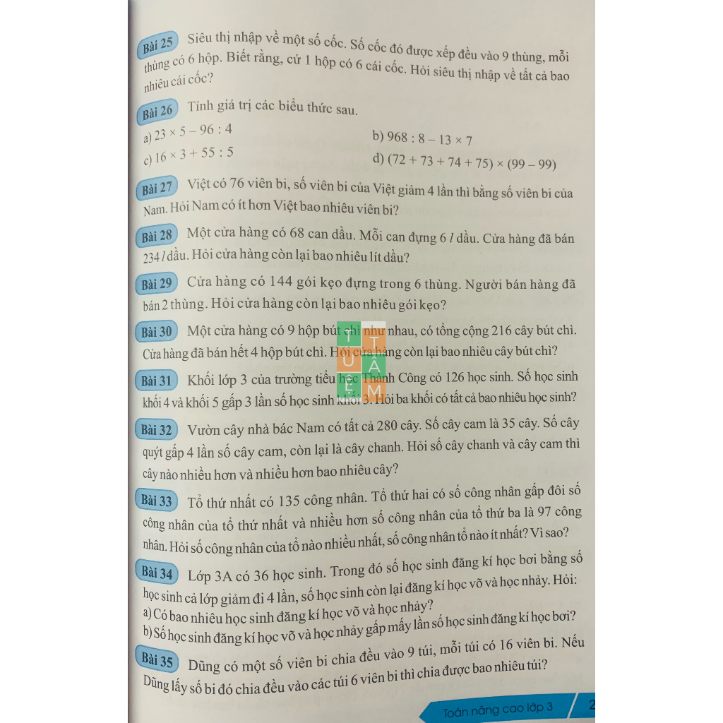 Sách - Toán nâng cao lớp 3