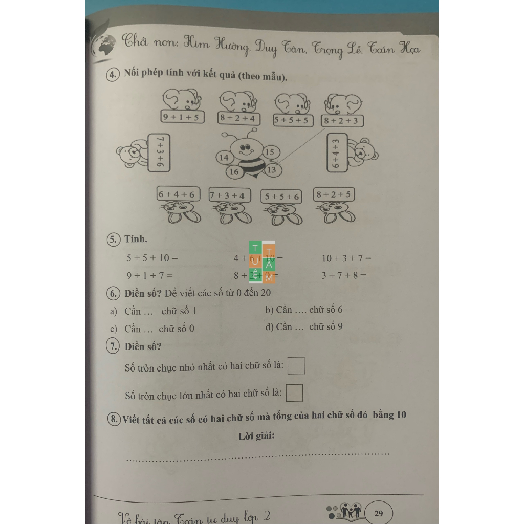 Sách - Vở bài tập Toán tư duy lớp 2