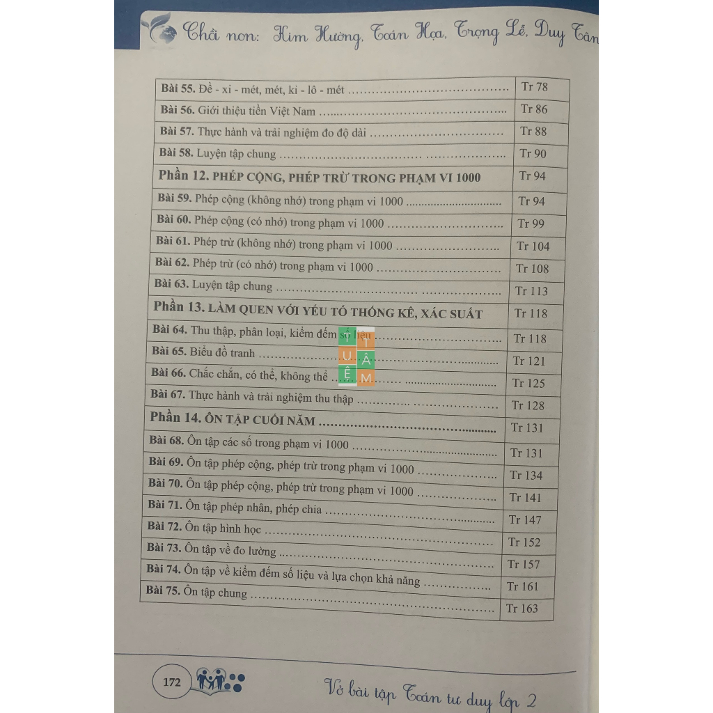 Sách - Vở bài tập Toán tư duy lớp 2