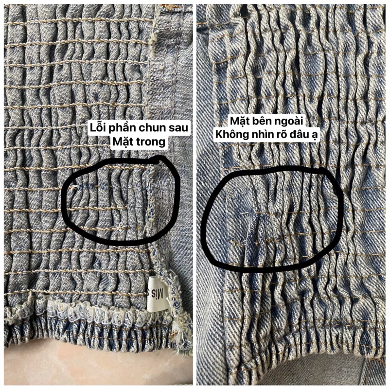 Áo jeans bò quây có chun lưng hàng Quảng Châu