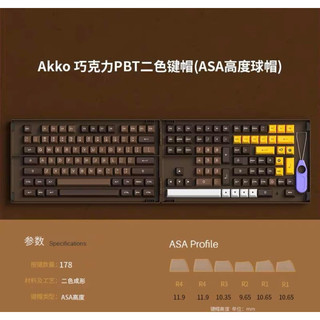 Akko keycap set – chocolate