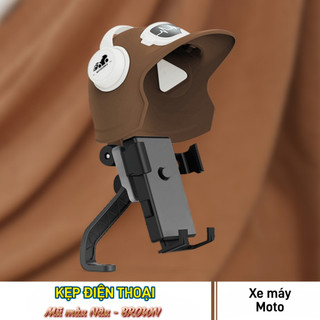 Kẹp Điện Thoại Che NẮNG MƯA Kèm Mũ Bảo Hiểm Mini Gắn Xe Máy, Moto Chắc Chắn Cho GRAP Xe Ôm, Giá Đỡ Điện Thoại Có Dù