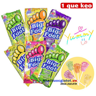 Kẹo mút chấm bột chua hình bàn chân big foot - kẹo lollipop bigfoot tuổi thơ