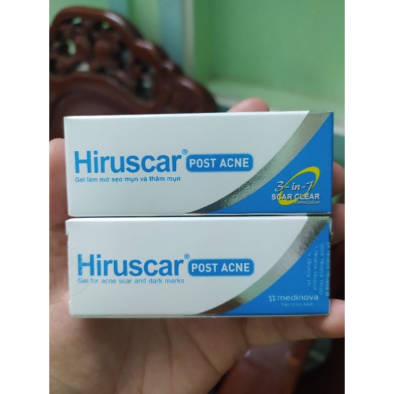 Gel cải thiện sẹo vừa, sẹo lõm, sẹo thâm Hiruscar Gel 5/20g