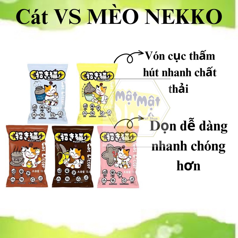 Cát mèo Nekko - Cát Vệ Sinh cho Mèo Thần Tài NEKKO 5L