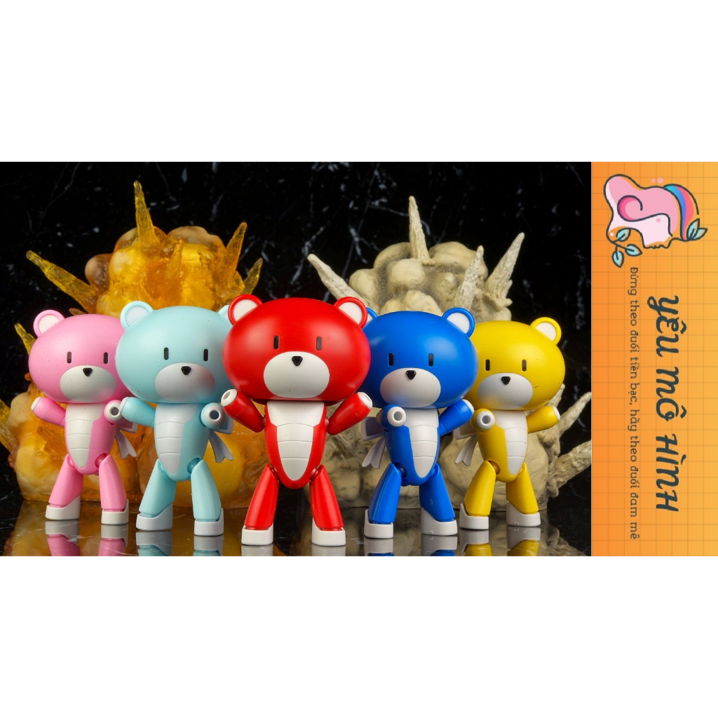 Mô hình Gundam HG Petit'Bear Future Pink Tặng kèm Base trưng bày