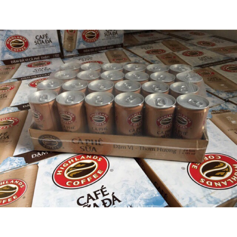 Combo 2 thùng lon cafe highland 185ml