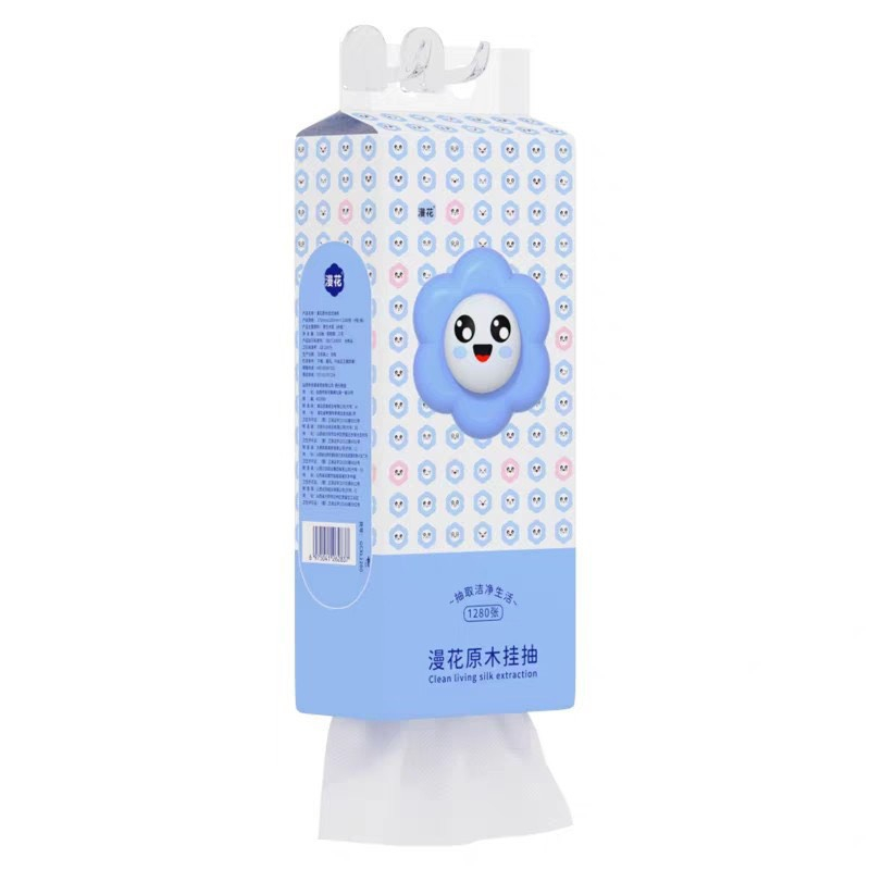 Khăn Giấy Treo Tường Dạng Rút 1280 Tờ 4 Lớp 17.5x15.6cm Đa Năng Siêu Tiện Lợi