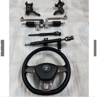 Bộ lái vô lăng xe 4 bánh,mai ơ tim ốc đo vuông 7cm,chéo 10cm,dùng chế xe 4 bánh lái vô lăng