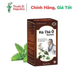 Viên uống Hà Thủ Ô Roxtech hỗ trợ giảm rụng tóc, đen tóc, giảm bạc tóc - Hộp 30 viên
