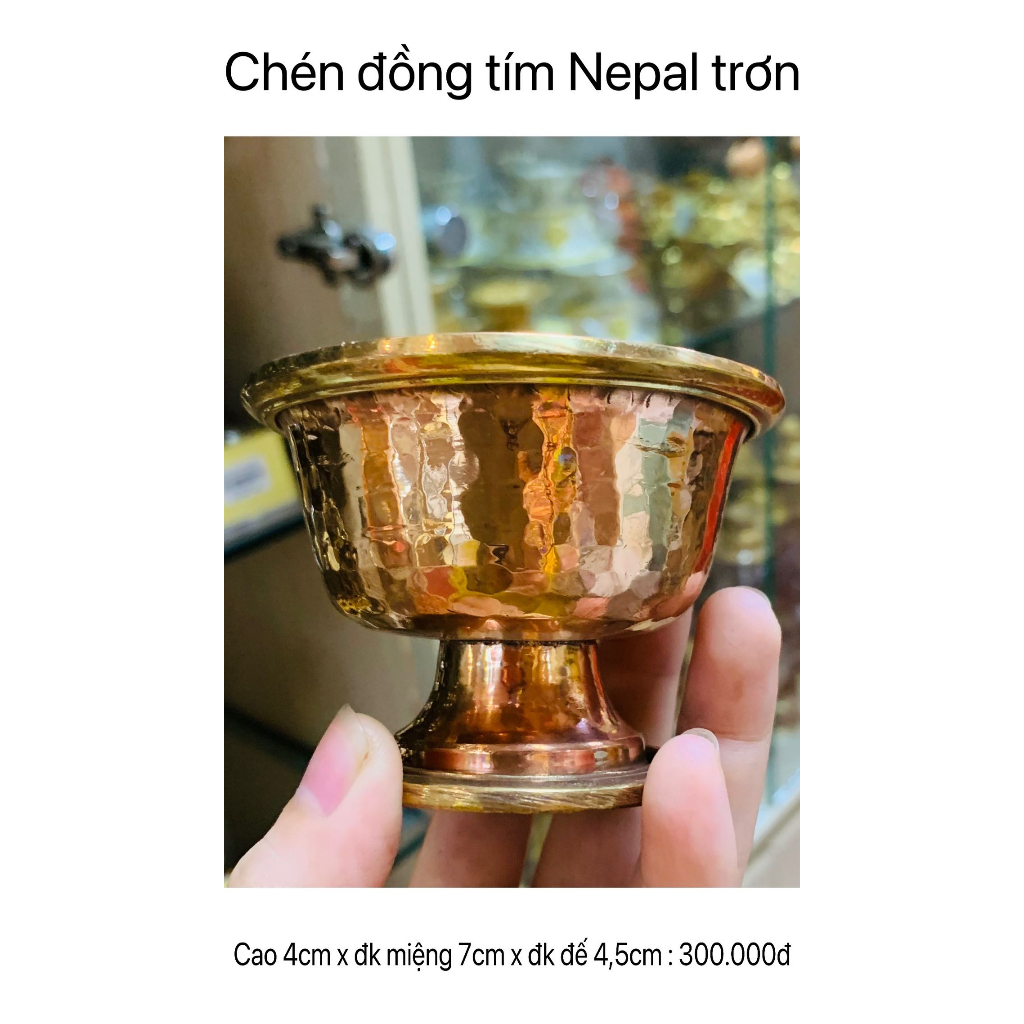 CHÉN ĐỒNG TÍM NEPAL TRƠN