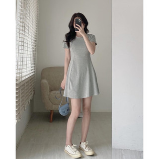 Váy cotton viền eo dáng ngắn (pass)