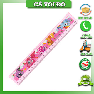 Thước kẻ nhựa kitty + Poly + Peppa 15cm siêu cute