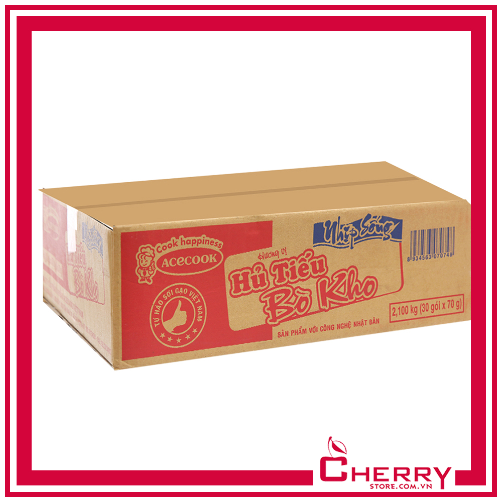 Thùng 30 gói hủ tiếu bò kho Nhịp Sống 70g