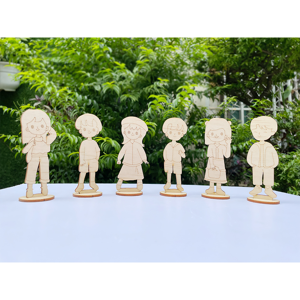 🎁 Bộ Tô Màu Thời Trang Trẻ Em - Tô Màu Gỗ Sáng Tạo Cùng Bé, tặng kèm sticker thời trang